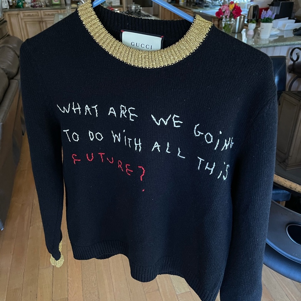 Gucci Coco Capitan Embroidered knitted Top